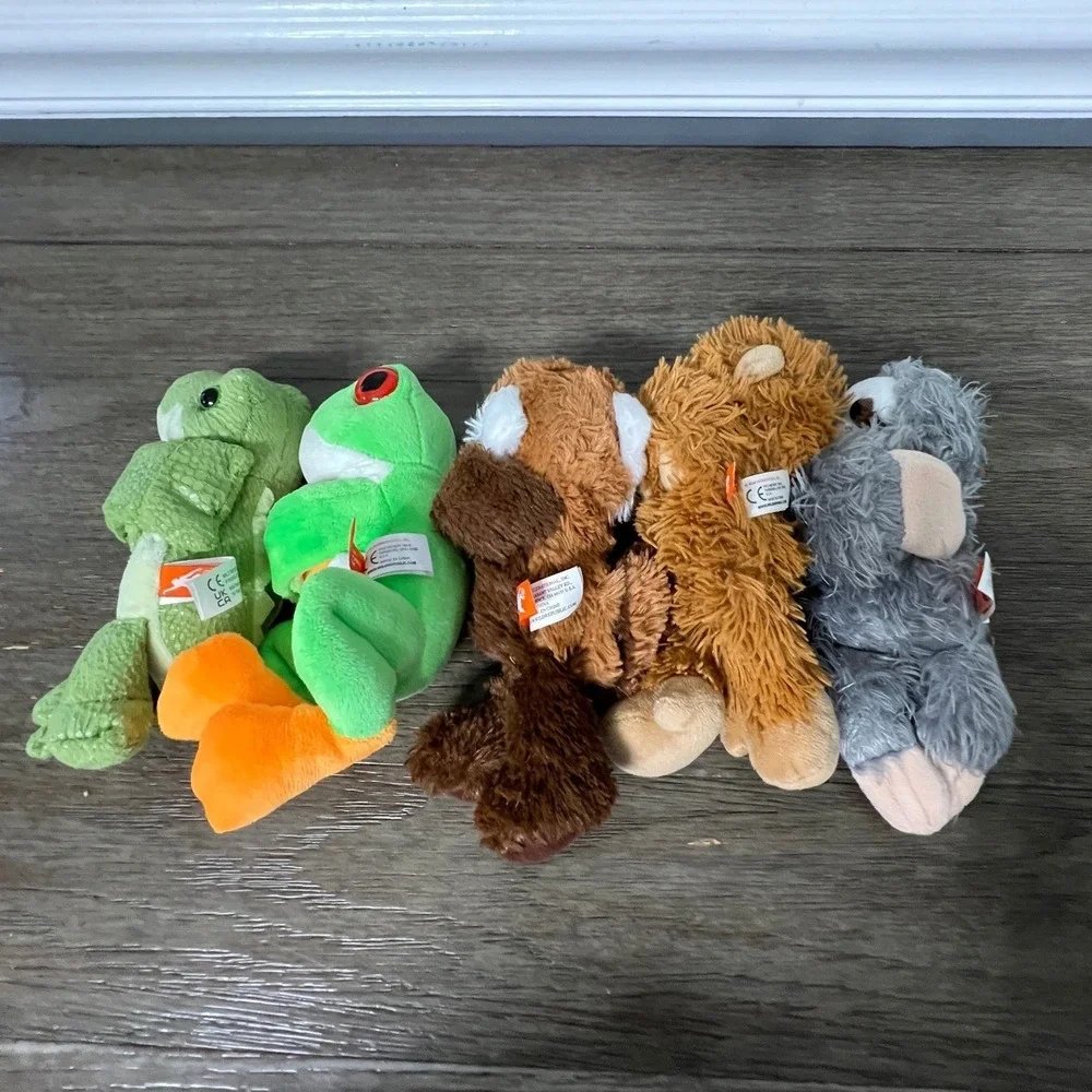 Wild Republic Arm Huggers Plush Set: Alligator, Frog, Red Panda Monkey and Sloth